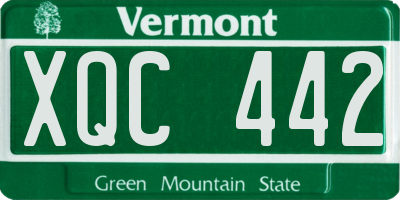 VT license plate XQC442