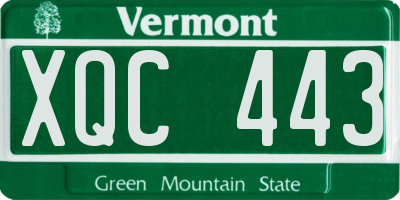 VT license plate XQC443