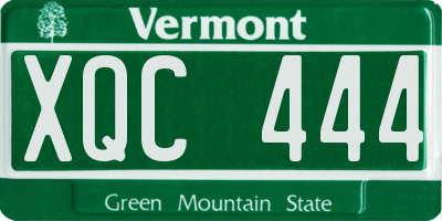 VT license plate XQC444