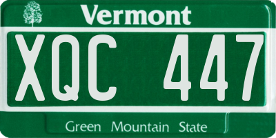 VT license plate XQC447