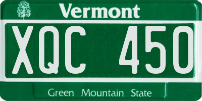 VT license plate XQC450