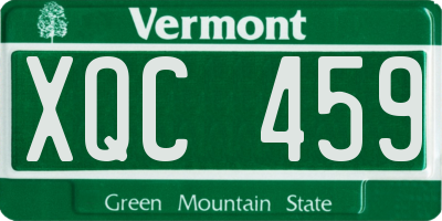 VT license plate XQC459