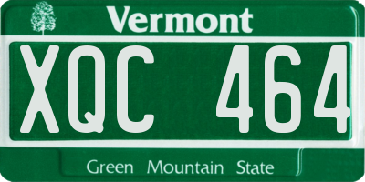 VT license plate XQC464
