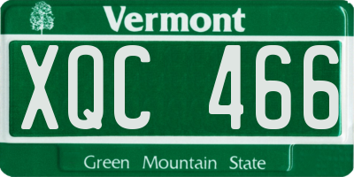 VT license plate XQC466