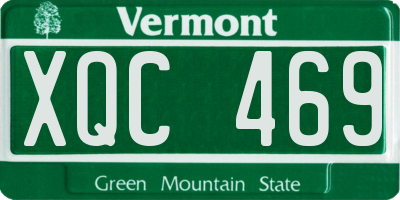 VT license plate XQC469