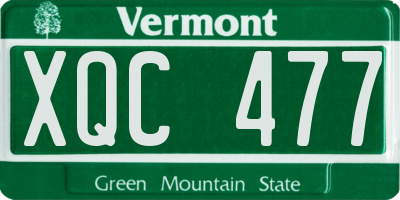 VT license plate XQC477