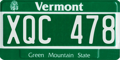 VT license plate XQC478