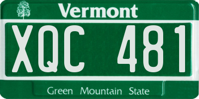 VT license plate XQC481
