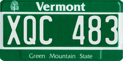VT license plate XQC483