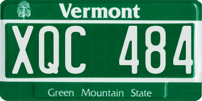 VT license plate XQC484