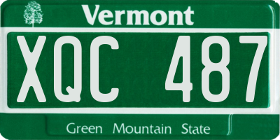 VT license plate XQC487