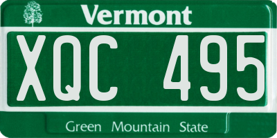 VT license plate XQC495