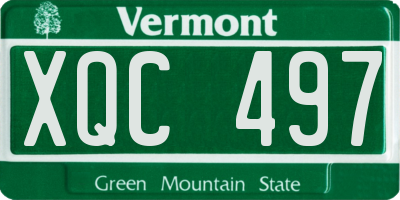 VT license plate XQC497