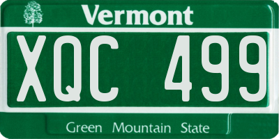VT license plate XQC499