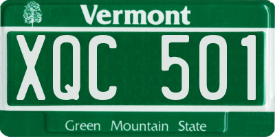 VT license plate XQC501