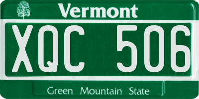 VT license plate XQC506