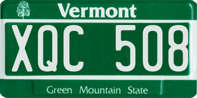 VT license plate XQC508