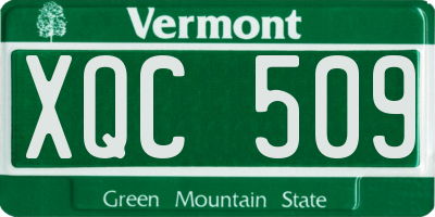 VT license plate XQC509
