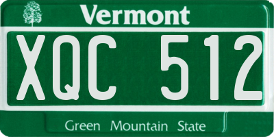 VT license plate XQC512