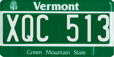 VT license plate XQC513