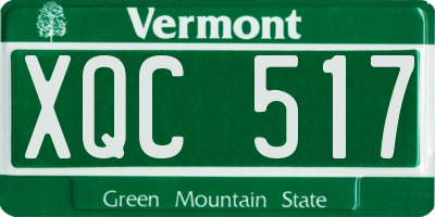 VT license plate XQC517