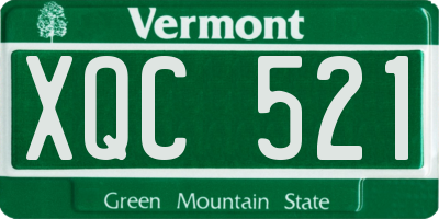 VT license plate XQC521
