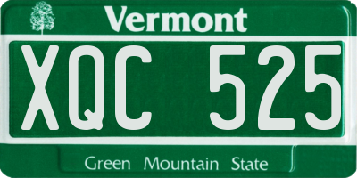 VT license plate XQC525