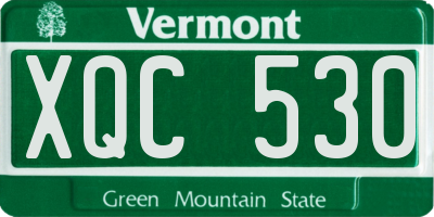 VT license plate XQC530