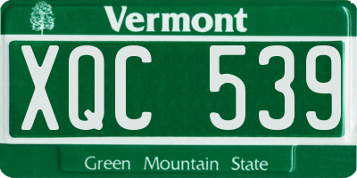 VT license plate XQC539