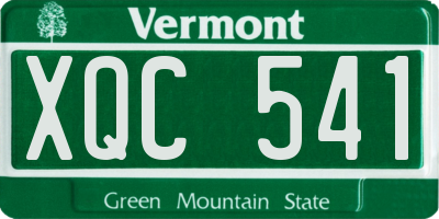 VT license plate XQC541