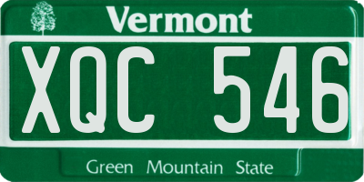 VT license plate XQC546