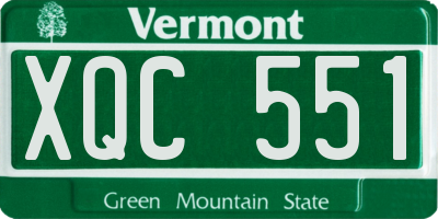 VT license plate XQC551