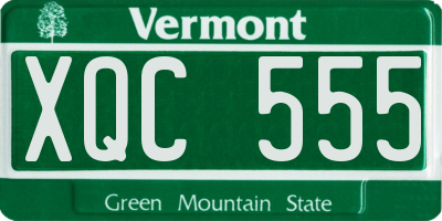 VT license plate XQC555