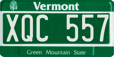 VT license plate XQC557