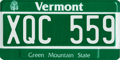 VT license plate XQC559