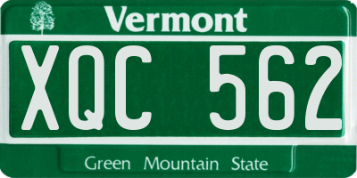 VT license plate XQC562