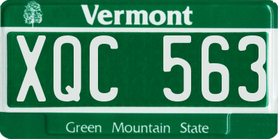 VT license plate XQC563