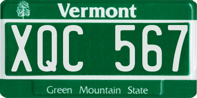 VT license plate XQC567