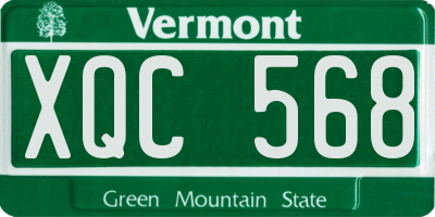 VT license plate XQC568
