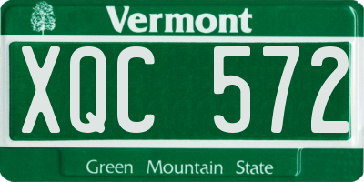 VT license plate XQC572