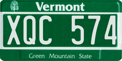 VT license plate XQC574