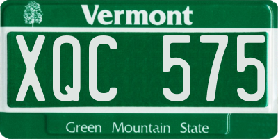 VT license plate XQC575