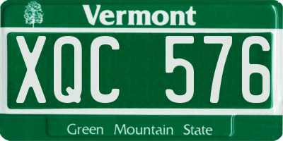 VT license plate XQC576