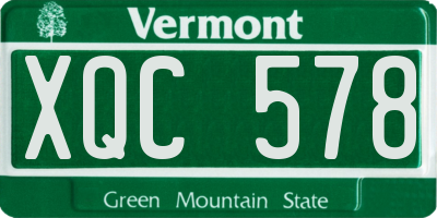 VT license plate XQC578
