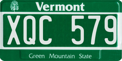 VT license plate XQC579