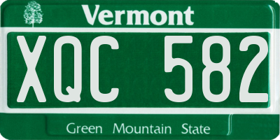 VT license plate XQC582