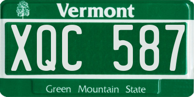 VT license plate XQC587