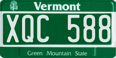 VT license plate XQC588