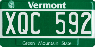 VT license plate XQC592