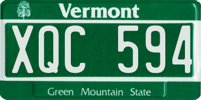 VT license plate XQC594